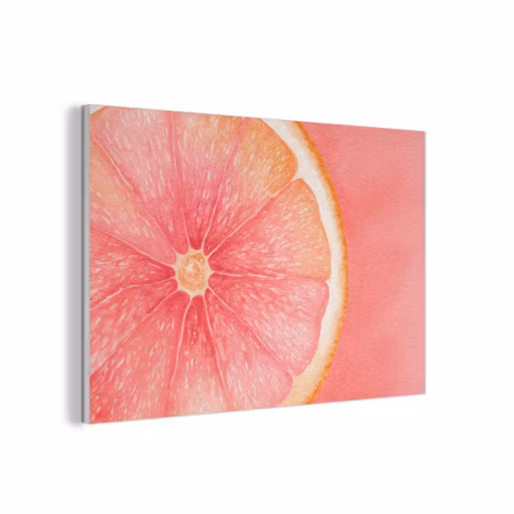 Akoestisch schilderij - Grapefruit - Roze - Levendig — 1