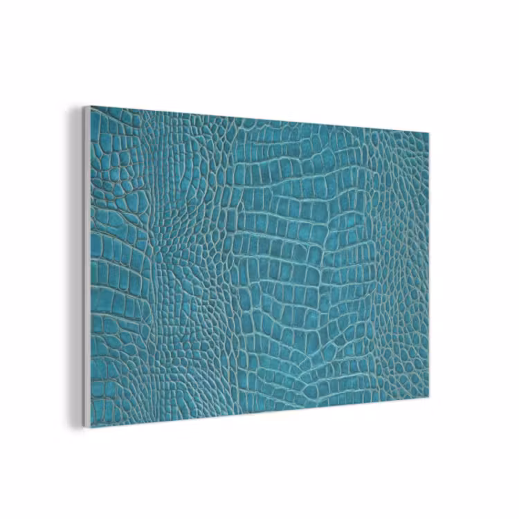 Akoestisch schilderij - Krokodillenleertextuur - Blauw - Exotisch — 1