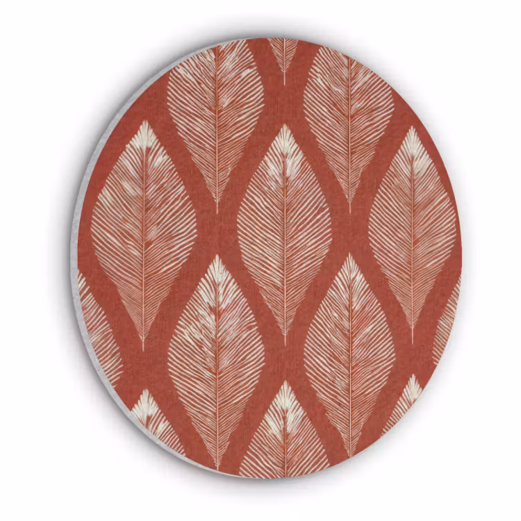 Akoestisch schilderij rond - Bladeren - Rood - Elegant — 1