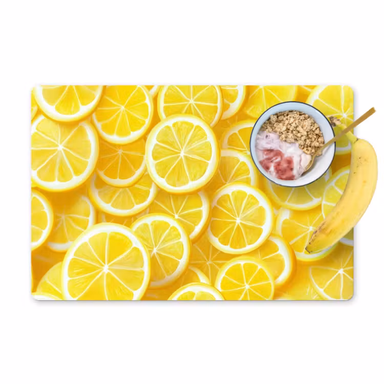 Placemat - 6 stuks - Citroenen - Geel - Zomers - levendig — 1