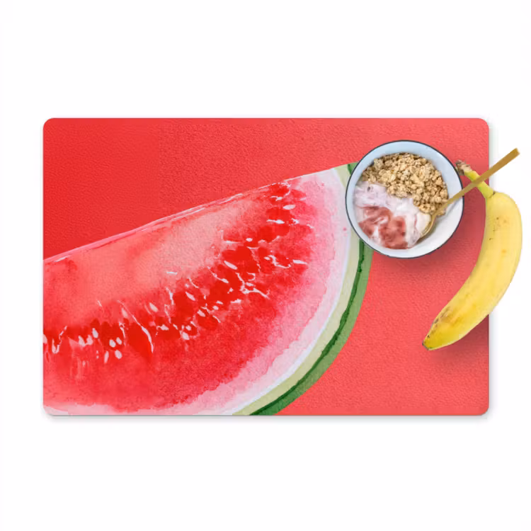 Placemat - 6 stuks - Watermeloen - Rood - Zomers — 1