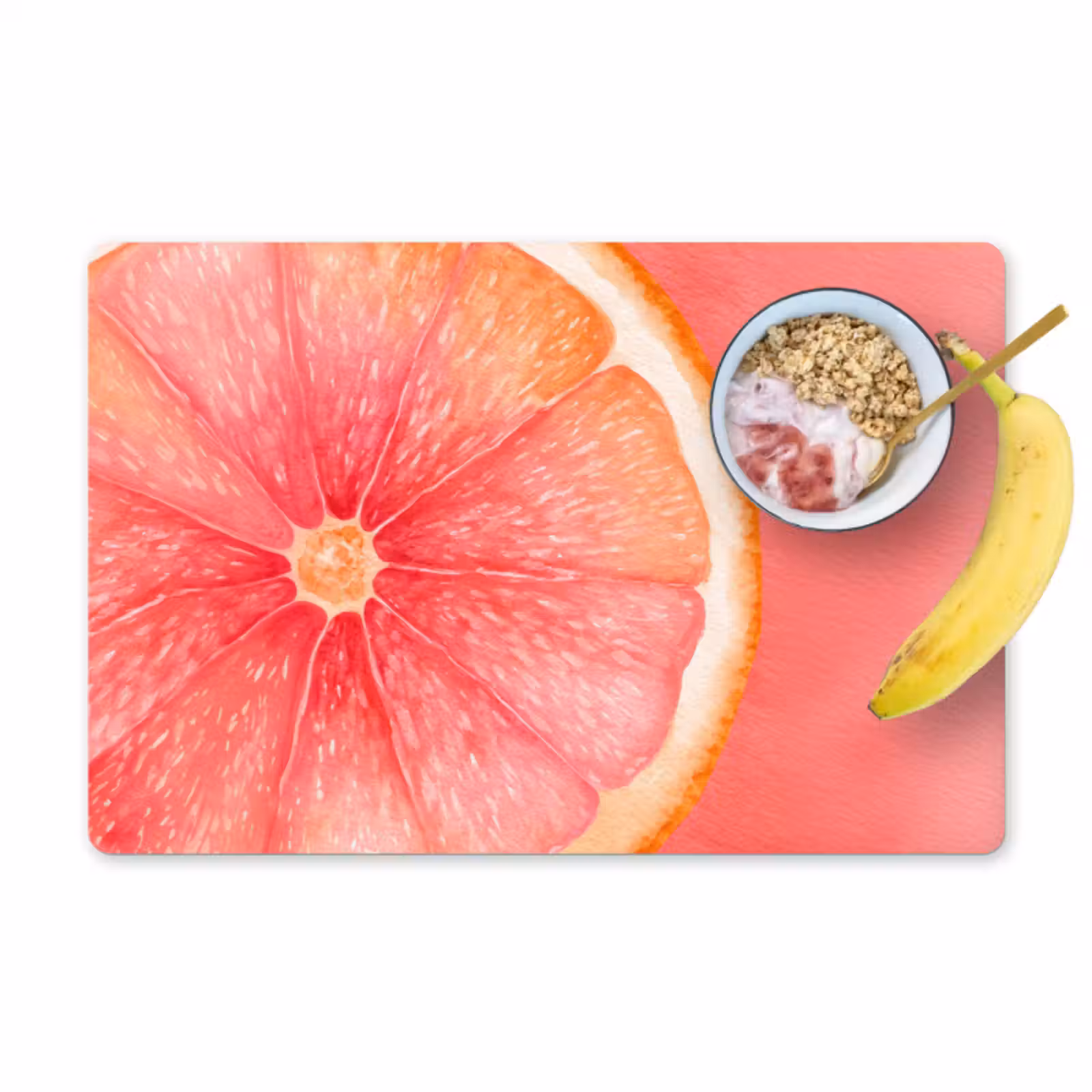 Placemat - 6 stuks - Grapefruit - Roze - Levendig — 1