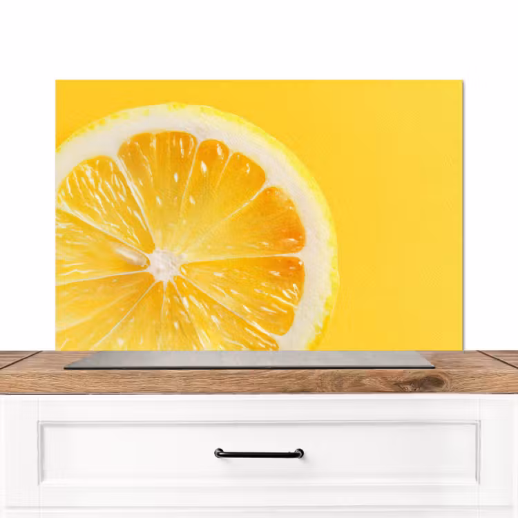 Spatscherm keuken - Citroen - Geel - Zonnig — 1