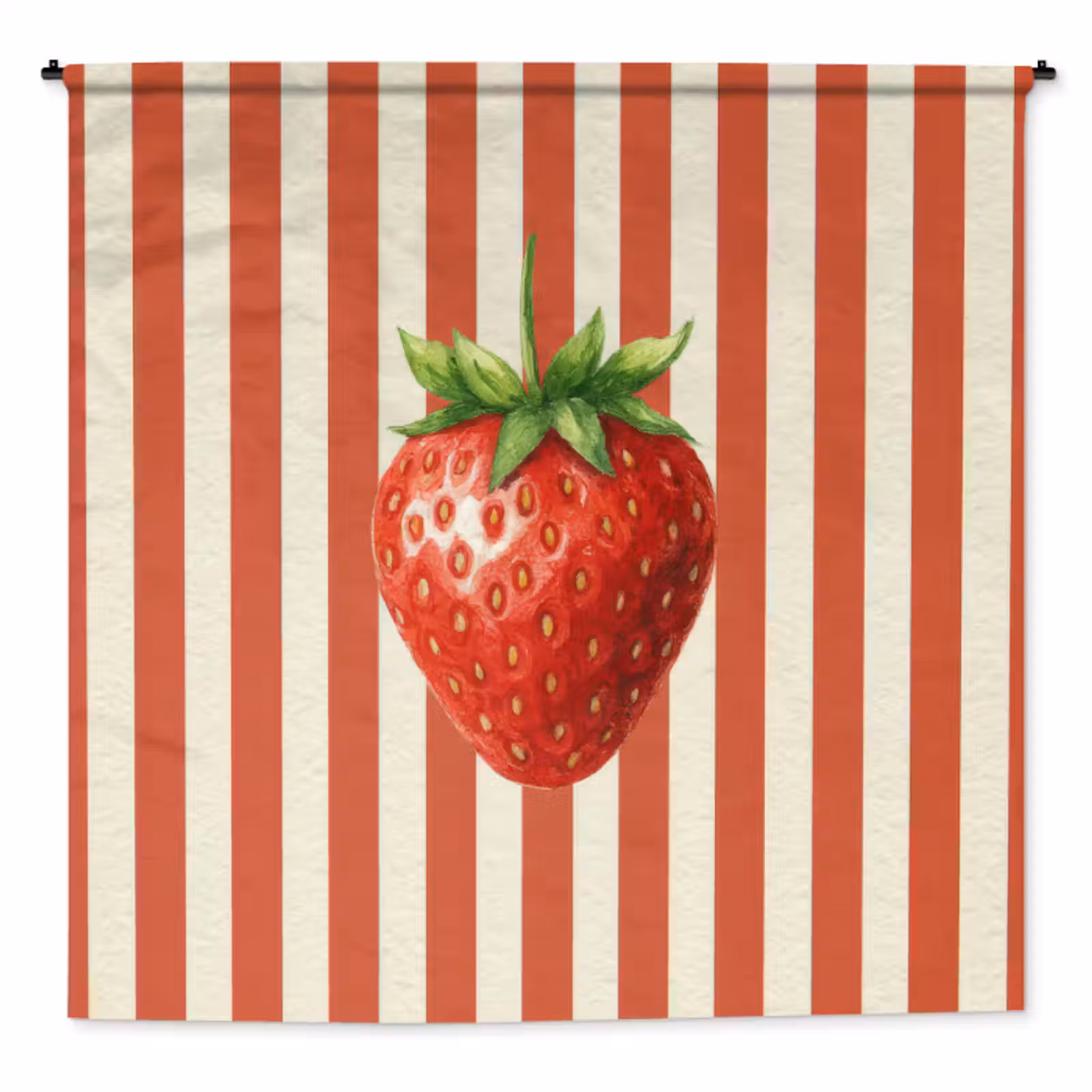 Wandkleed - Aardbei - Strepen - Rood — 1