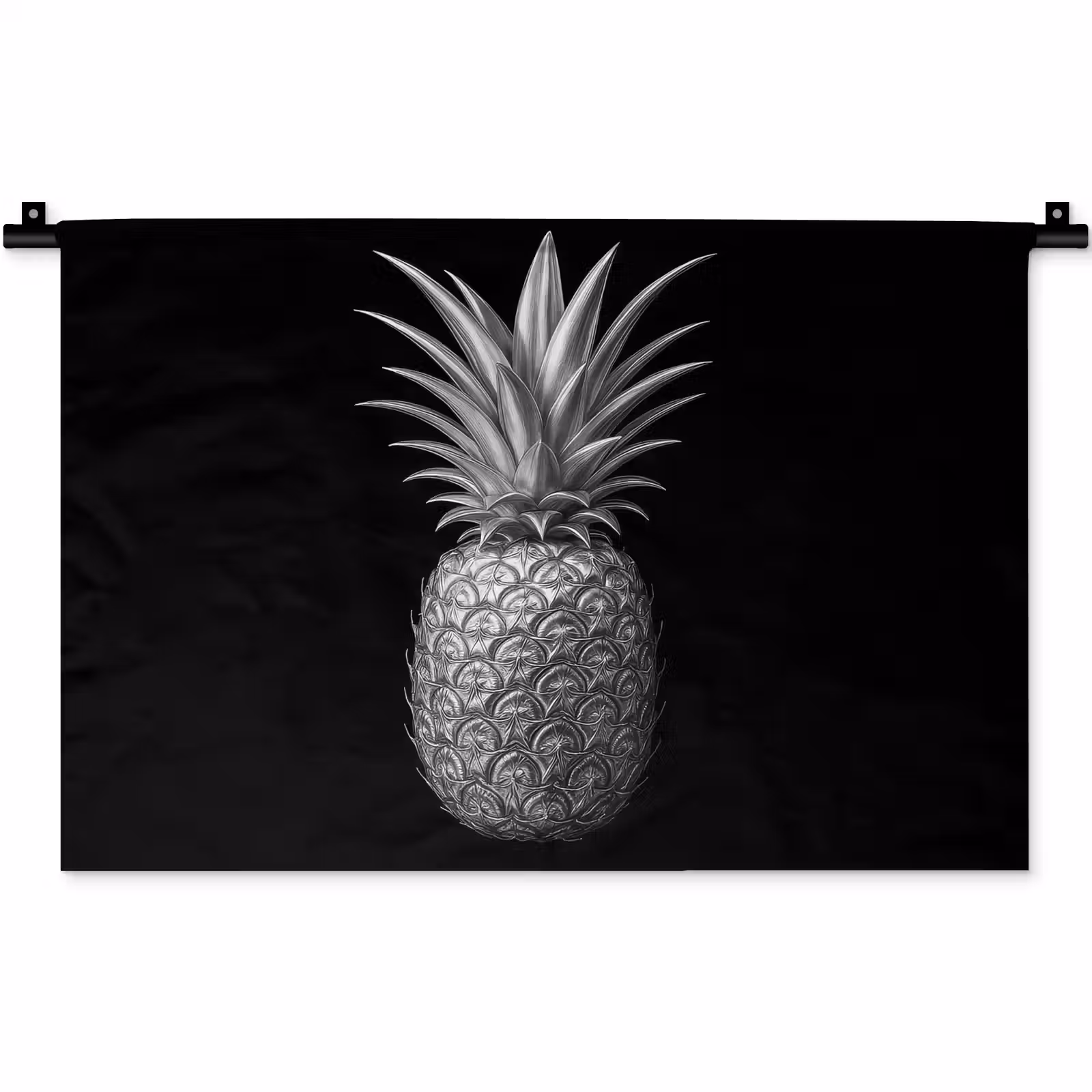 Wandkleed - Ananas - Gedetailleerd - Bladeren — 1