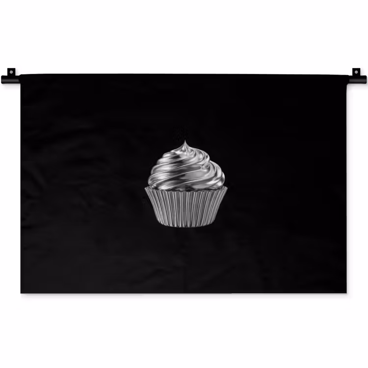Wandkleed - Cupcake - Luxueus - Zilver — 1