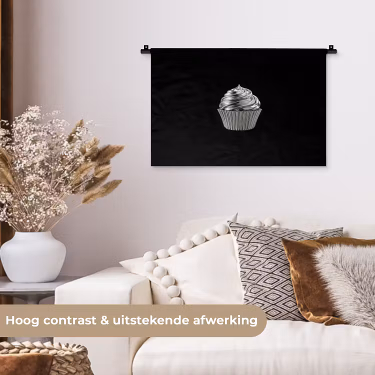 Wandkleed - Cupcake - Luxueus - Zilver — 4