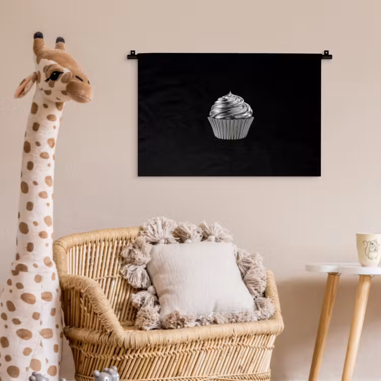 Wandkleed - Cupcake - Luxueus - Zilver — 5