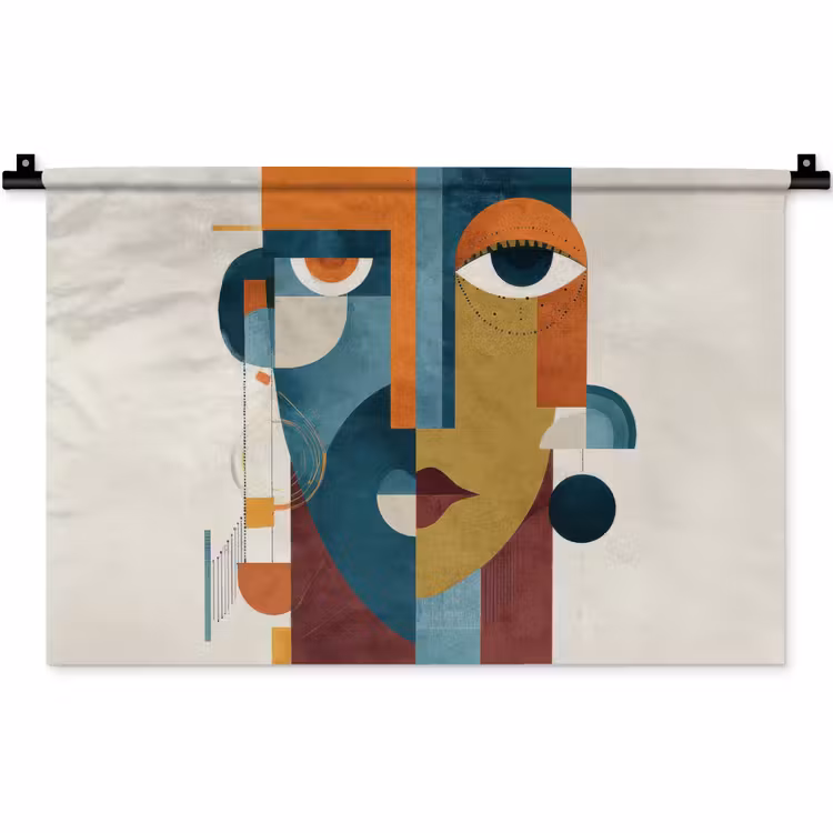 Wandkleed - Geometrisch - Strakke vormen - Kleurrijk — 1
