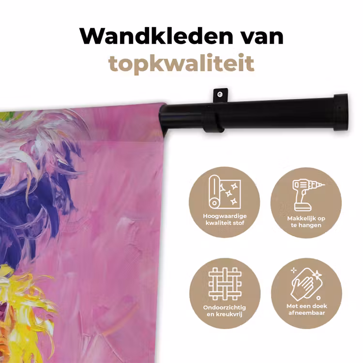 Wandkleed - Zonnebril - Vrouw - Jas - Veren — 3