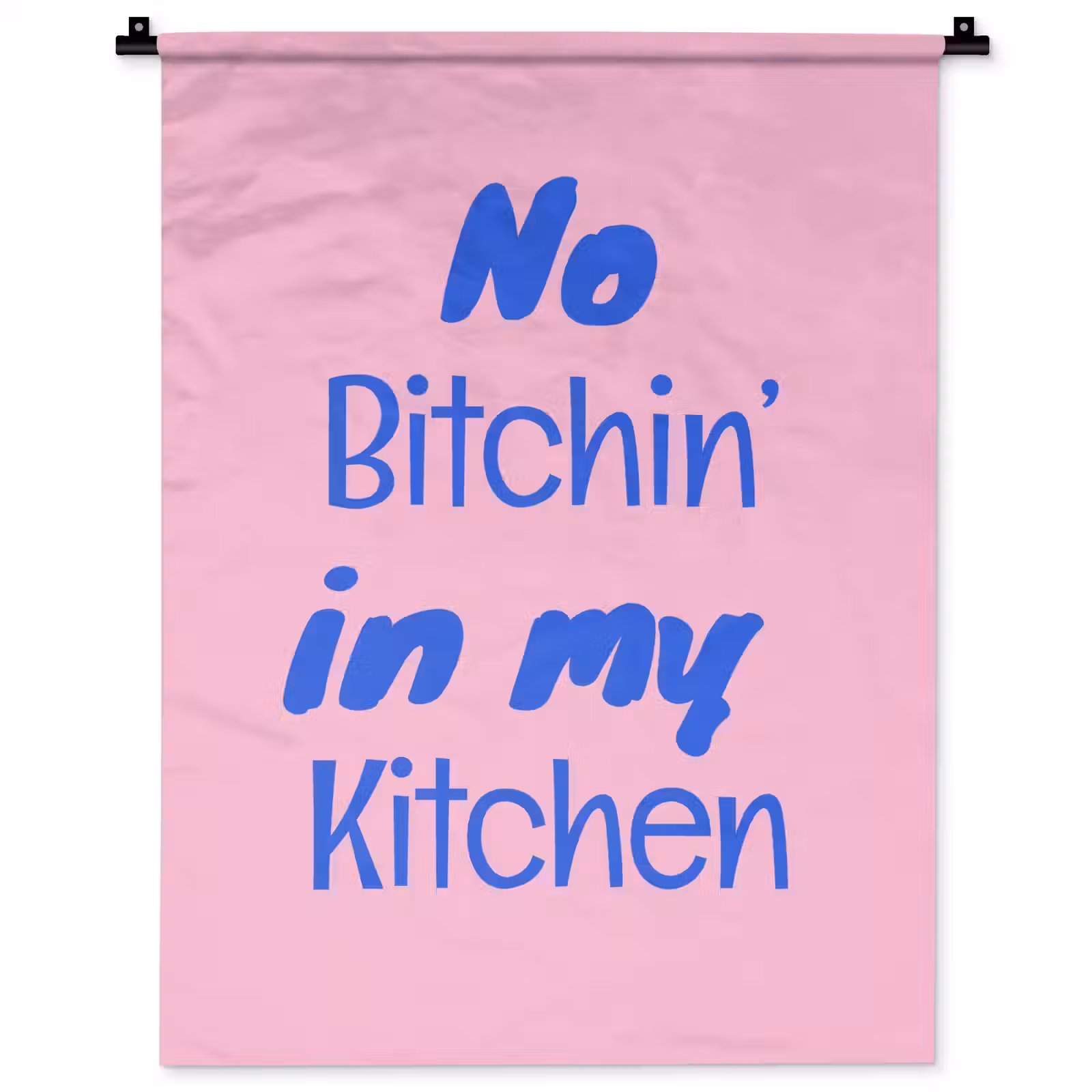Wandkleed - Quote - Blauw - Lettertype - Keuken — 1
