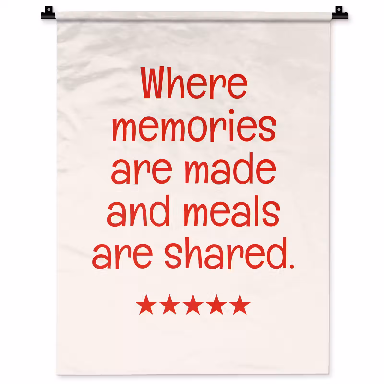 Wandkleed - Quote - Sterren - Rood - Memories — 1