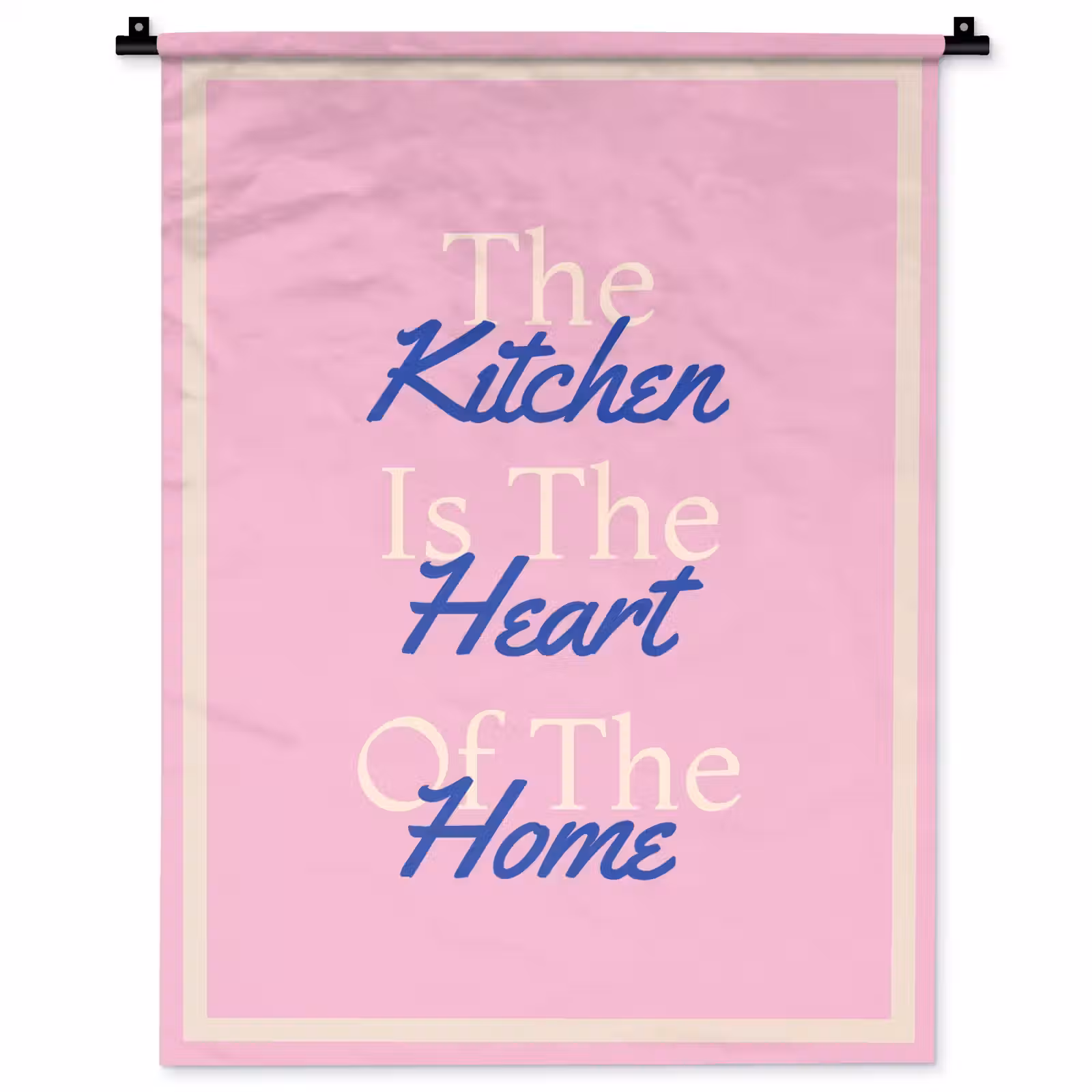 Wandkleed - Tekst - Blauw - Keuken - Kader — 1