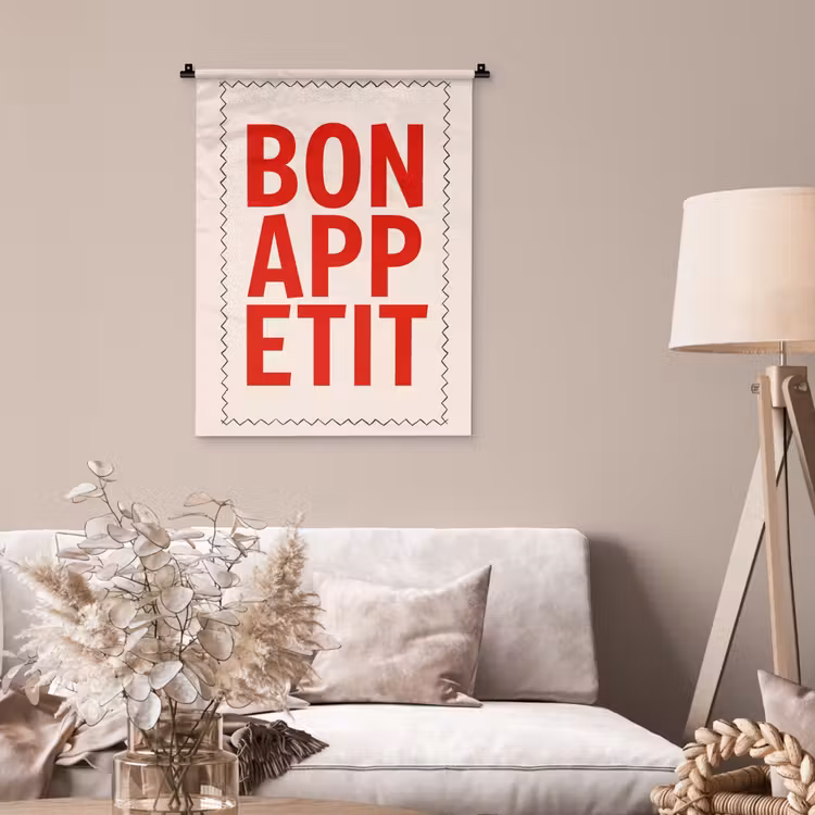 Wandkleed - Blokletters - Rood - Kartelrand — 2