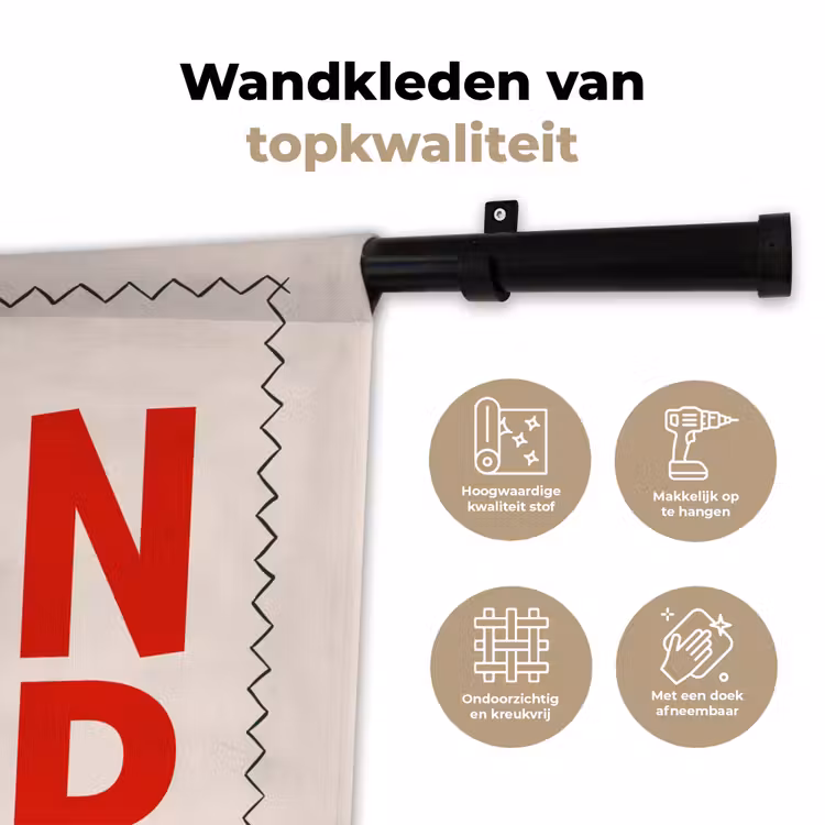 Wandkleed - Blokletters - Rood - Kartelrand — 3