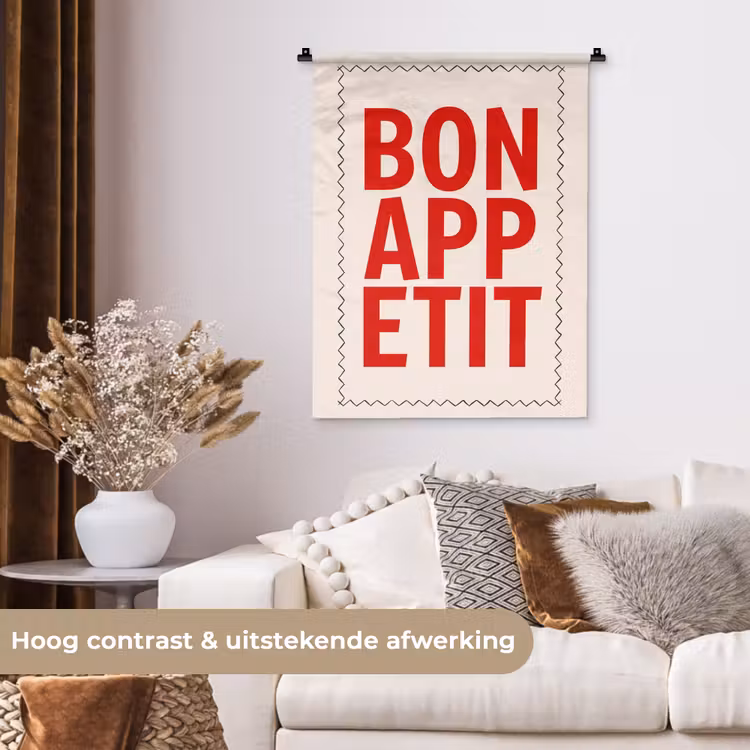 Wandkleed - Blokletters - Rood - Kartelrand — 5