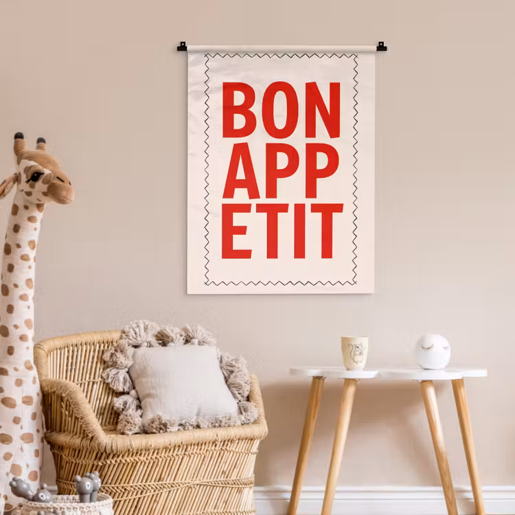 Wandkleed - Blokletters - Rood - Kartelrand — 6