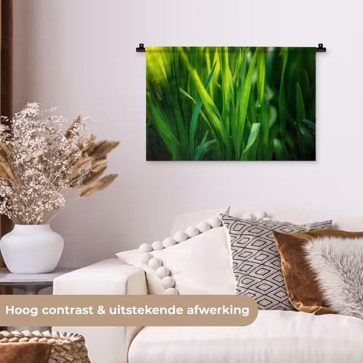 Wandkleed - Grassprieten - Lichtinval - Groen — 4