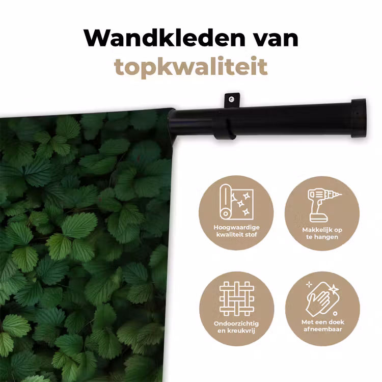 Wandkleed - Groen - Bladeren - Kartel - Zonlicht — 3