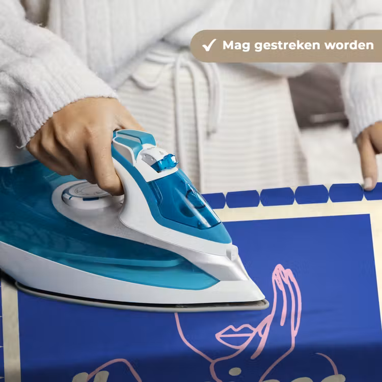 Wandkleed - Lijntekening - Vrouw - Quote - Blauw — 7