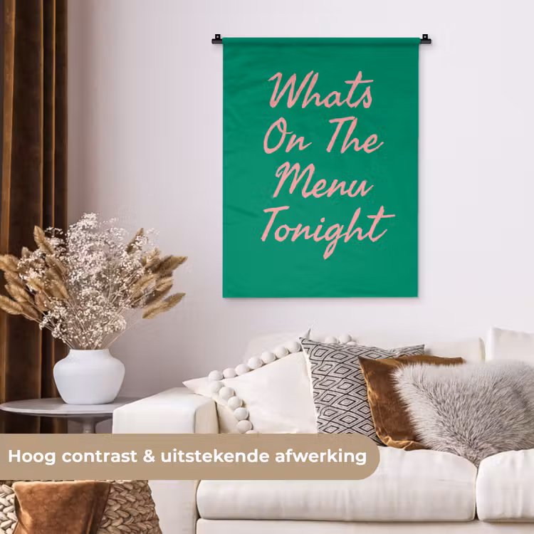 Wandkleed - Menu - Quote - Roze — 5