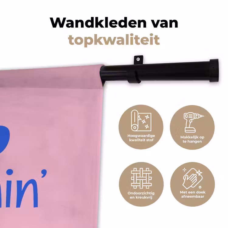 Wandkleed - Quote - Blauw - Lettertype - Keuken — 3