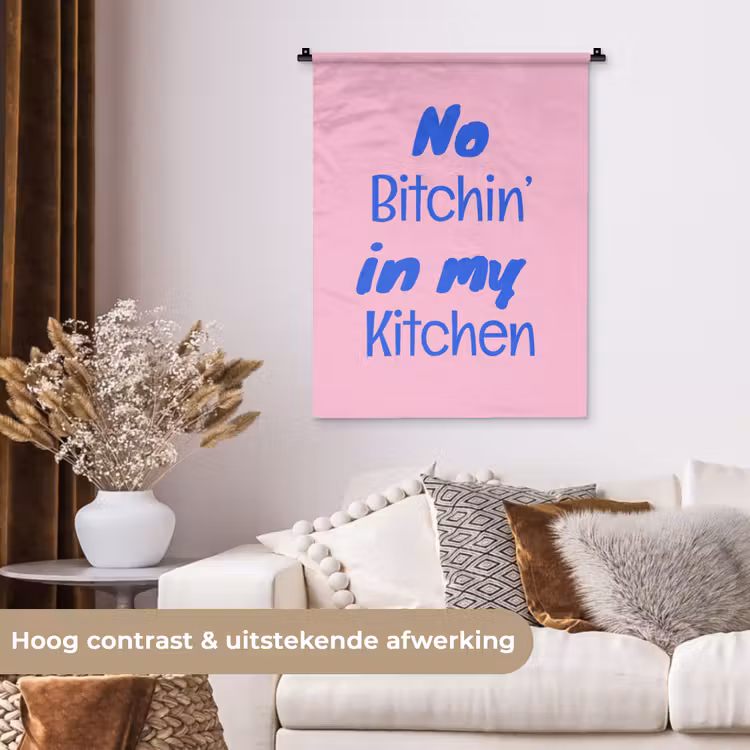 Wandkleed - Quote - Blauw - Lettertype - Keuken — 5