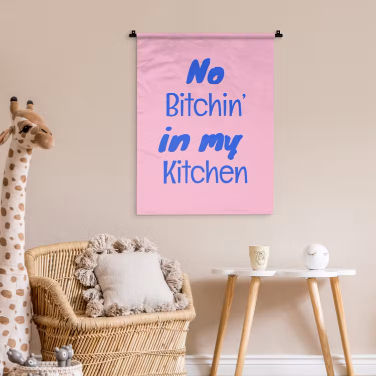 Wandkleed - Quote - Blauw - Lettertype - Keuken — 6