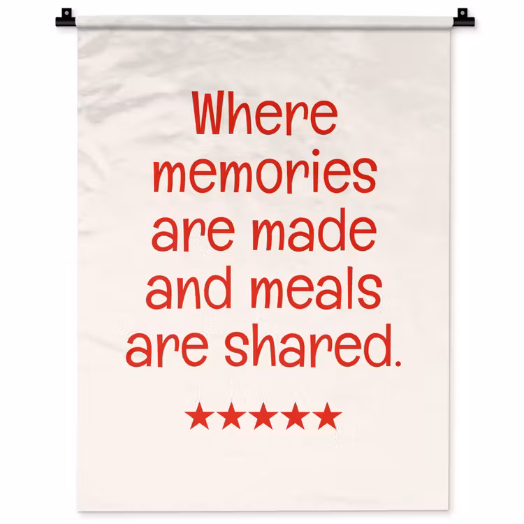 Wandkleed - Quote - Sterren - Rood - Memories — 1