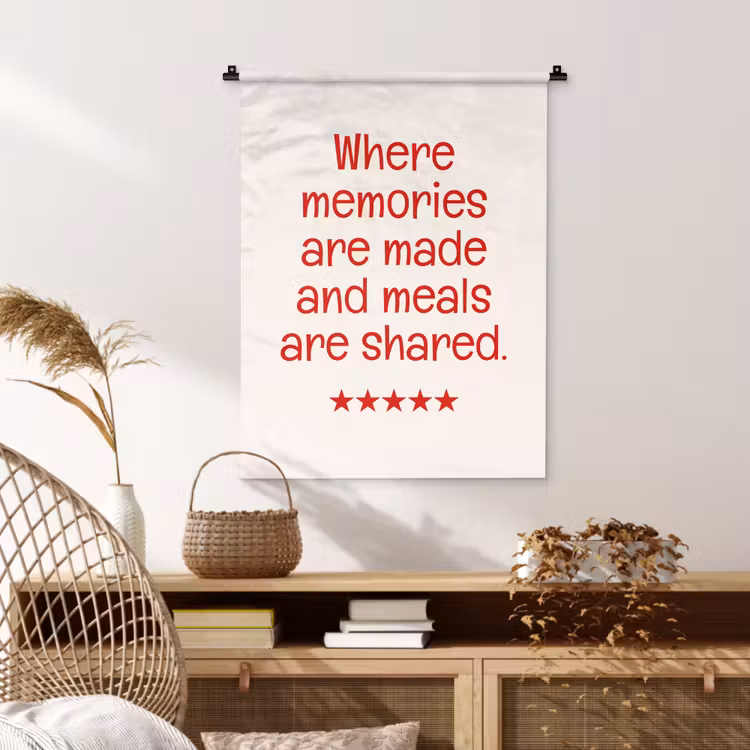Wandkleed - Quote - Sterren - Rood - Memories — 4