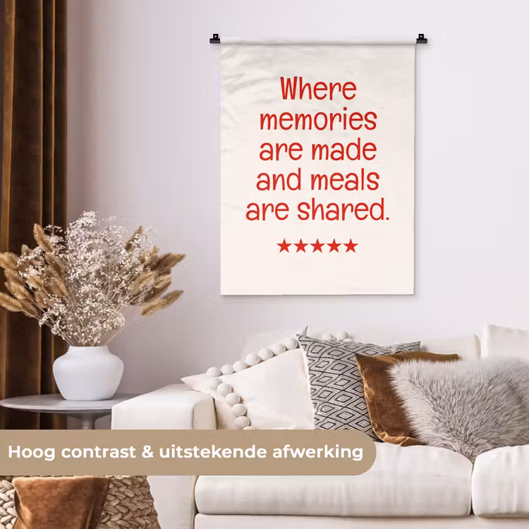 Wandkleed - Quote - Sterren - Rood - Memories — 5