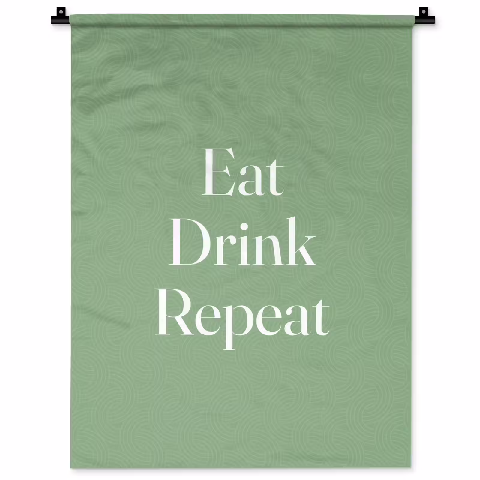 Wandkleed - Eten - Drinken - Tekst - Mintgroen — 1