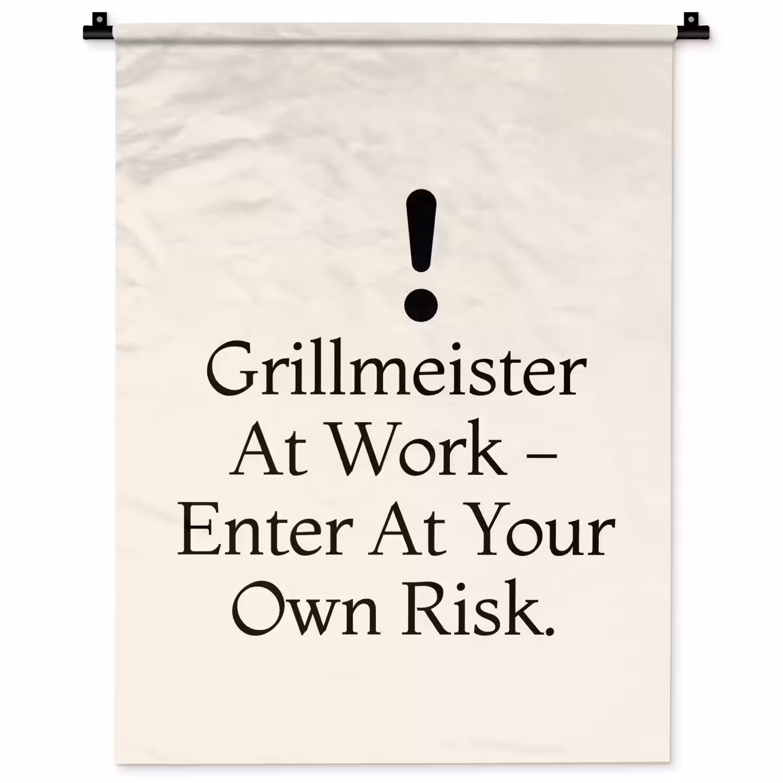 Wandkleed - Grill - Uitroepteken - Zwart - Tekst — 1
