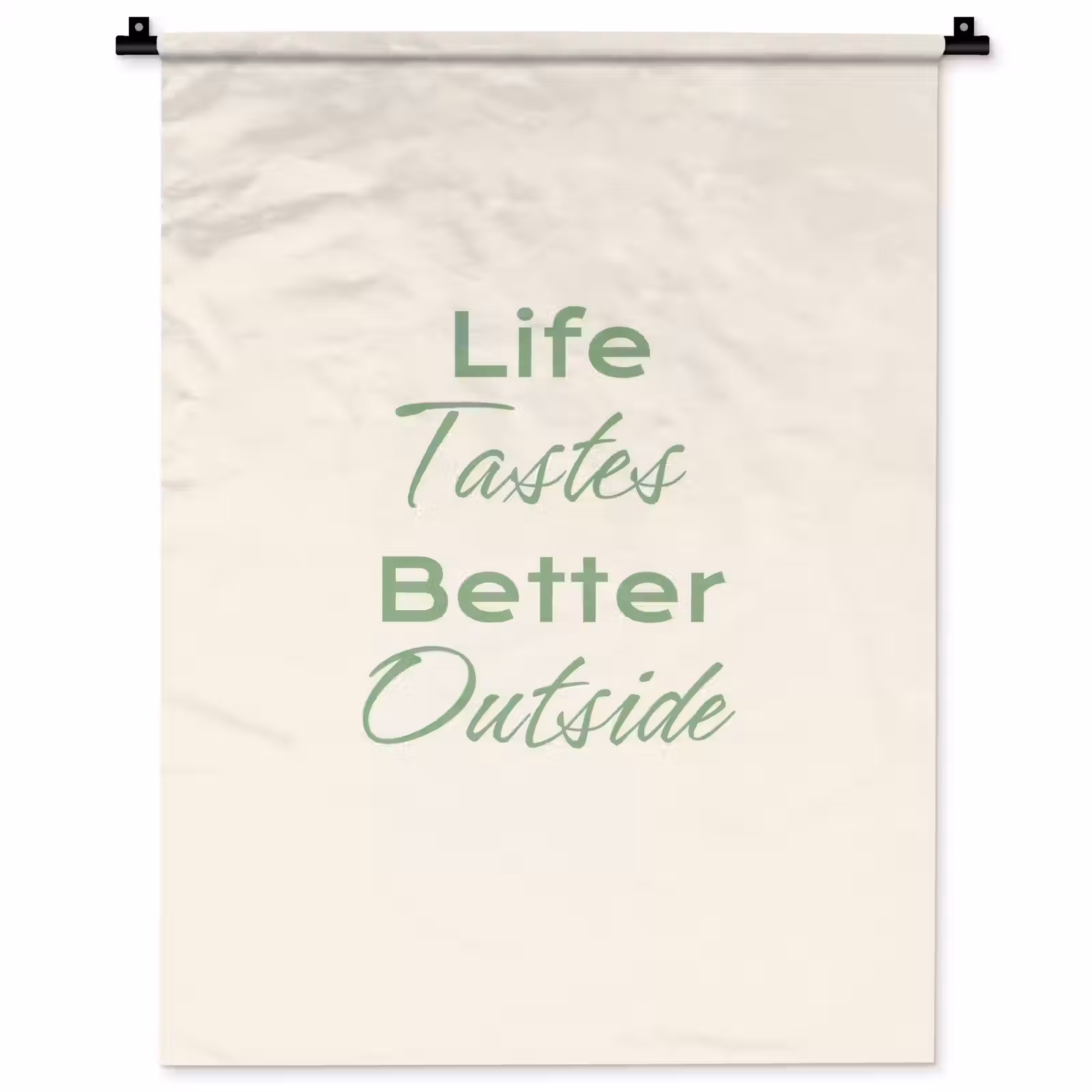 Wandkleed - Tekst - Sierlijk - Letters - Groen — 1
