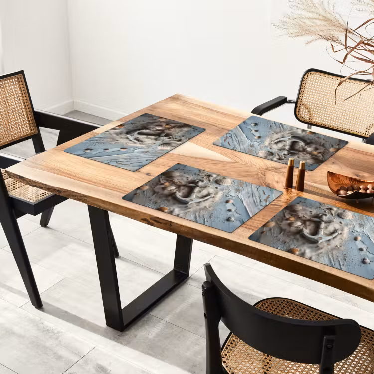 Placemat - 6 stuks - Anker - Hout - Schelpen - Zand — 5