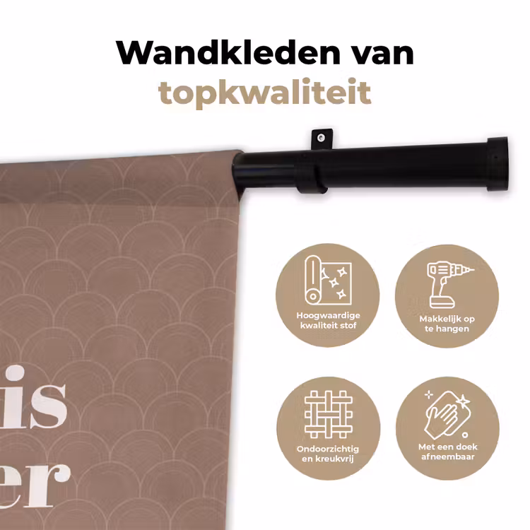 Wandkleed - Cocktail - Tekst - Patroon - Wit — 3