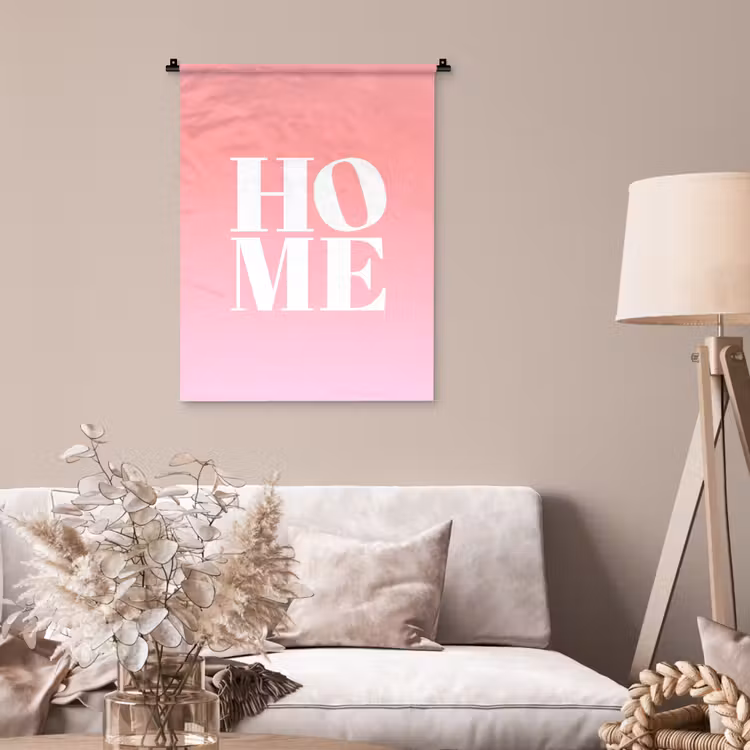 Wandkleed - Home - Letters - Groot - Roze — 2