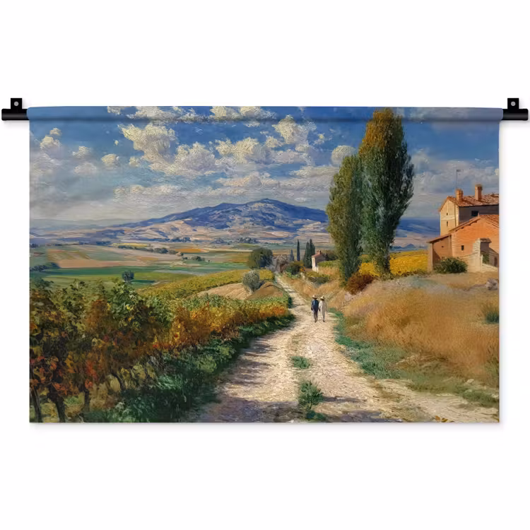 Wandkleed - Mensen - Wandelen - Zandpad - Velden — 1