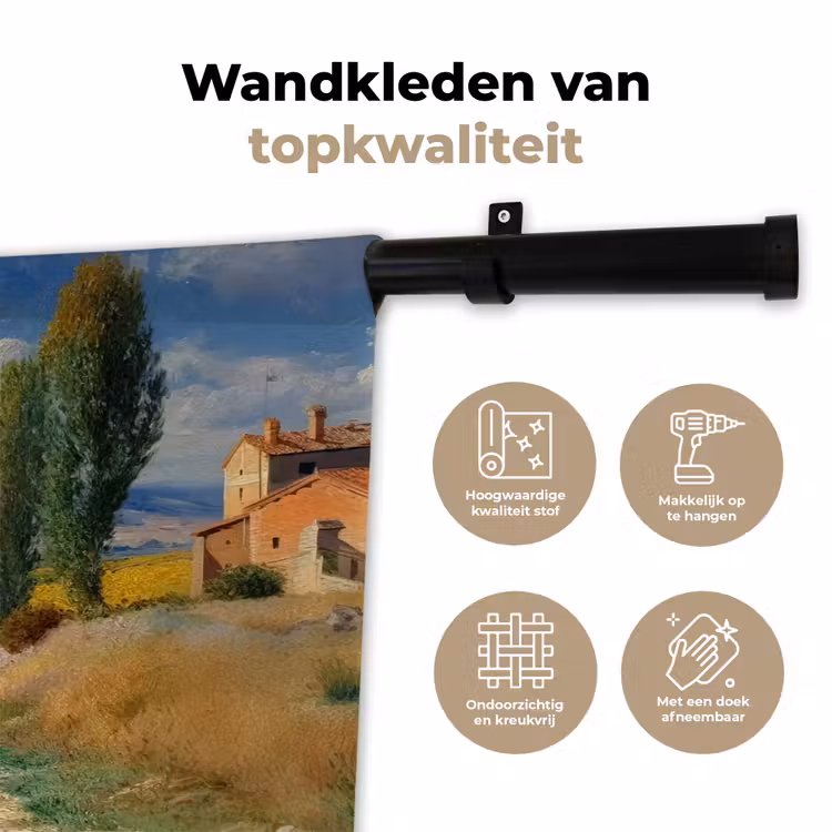 Wandkleed - Mensen - Wandelen - Zandpad - Velden — 3