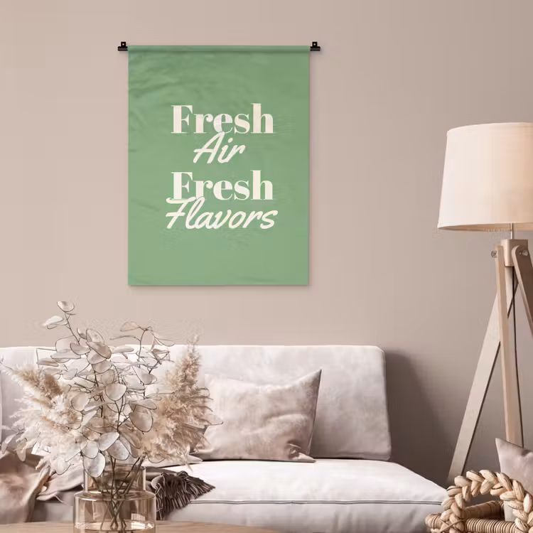 Wandkleed - Tekst - Groen - Sierlijk - Letters — 2