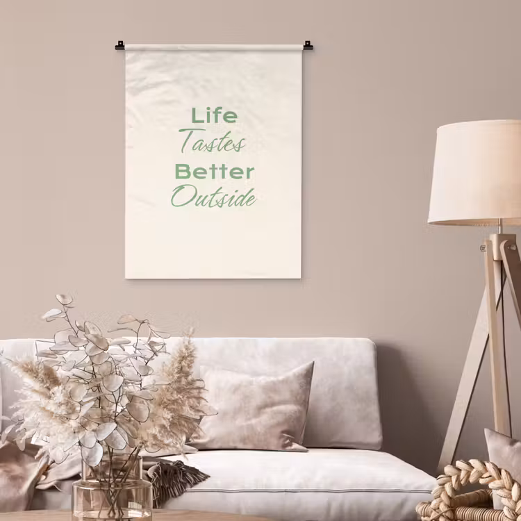 Wandkleed - Tekst - Sierlijk - Letters - Groen — 2
