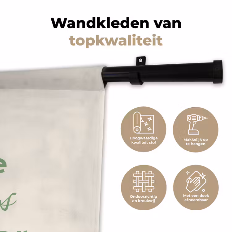 Wandkleed - Tekst - Sierlijk - Letters - Groen — 3