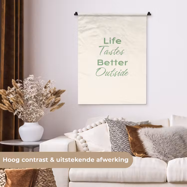 Wandkleed - Tekst - Sierlijk - Letters - Groen — 5