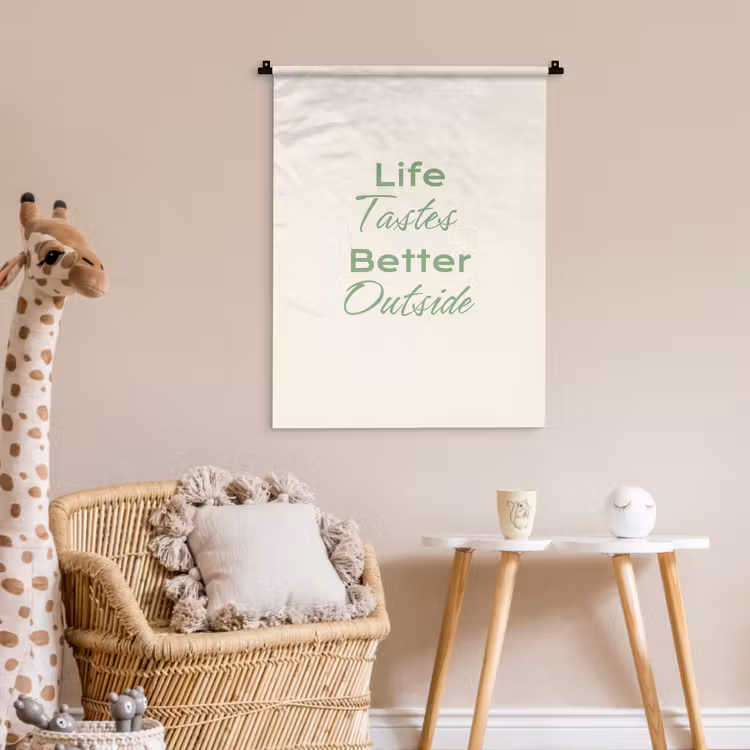 Wandkleed - Tekst - Sierlijk - Letters - Groen — 6