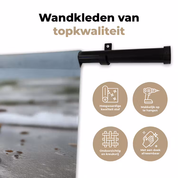 Wandkleed - Schelp - Strand - Blauw - Zee — 3