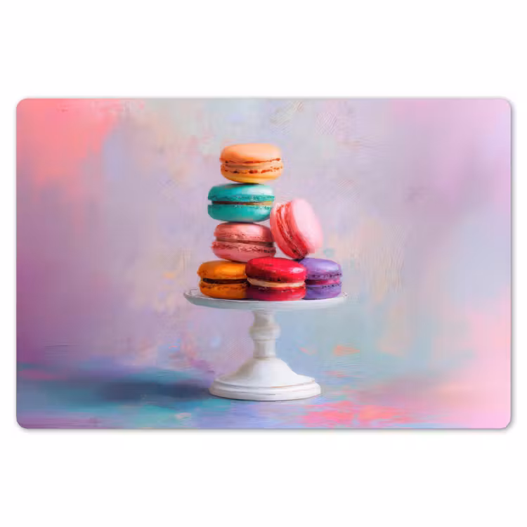 Placemat - 6 stuks - Macarons - Schaal - Pastel - Kleurrijk — 7