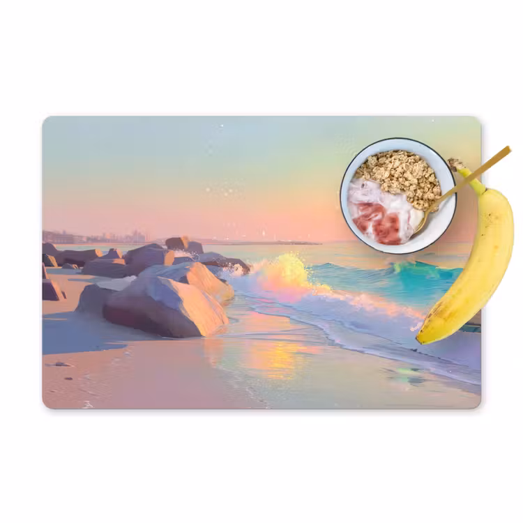Placemat - 6 stuks - Zomerlicht - Strand - Fonkelende accenten — 1