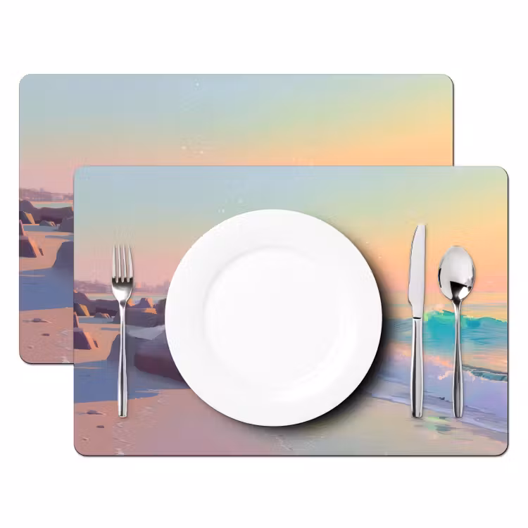 Placemat - 6 stuks - Zomerlicht - Strand - Fonkelende accenten — 2