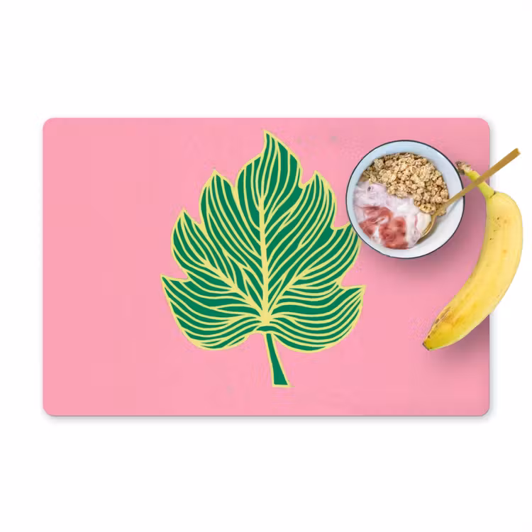 Placemat - 6 stuks - Blad - Groen - Illustratie - Minimalistisch — 1