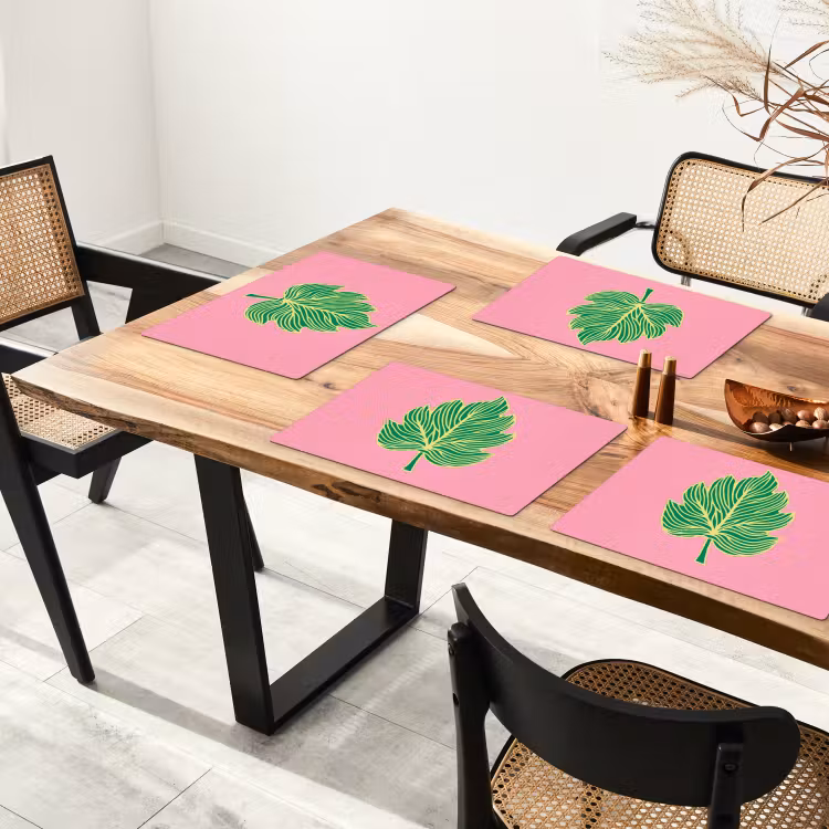 Placemat - 6 stuks - Blad - Groen - Illustratie - Minimalistisch — 5